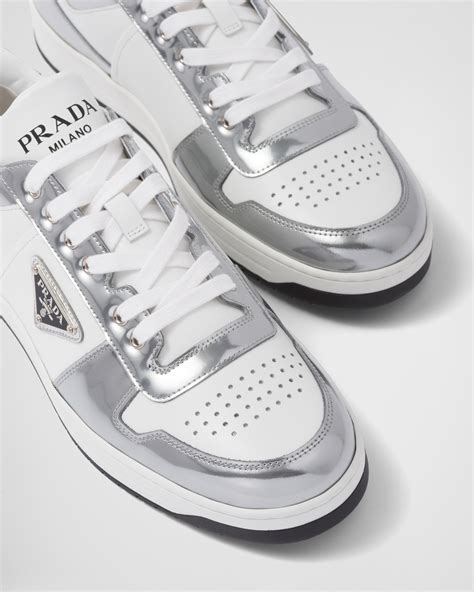 white patent leather prada sneakers|prada downtown patent sneakers.